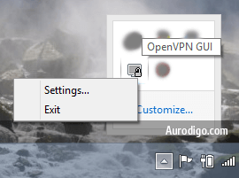 OpenVPN GUI on Right Click