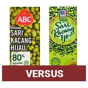 Minuman Sari Kacang Hijau Merek ABC Versus Ultrajaya
