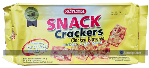 Serena Snack Crackers Chicken Flavored 210 Gram