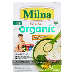 Milna Bubur Bayi Organic Greeny Veggies & Sweet Corn 120 Gram