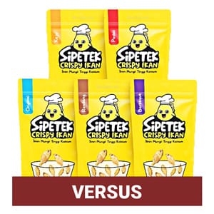 Perbandingan Sipetek Crispy Ikan 5 Varian