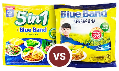 Margarin Blue Band Serbaguna 5in1 VS Blue Band Serbaguna Biasa