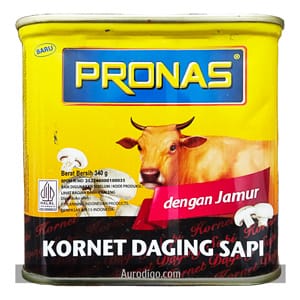 Pronas Kornet Daging Sapi dengan Jamur 340 Gram