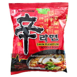 Nongshim Farmer's Heart Shin Ramyun Noodle Soup Spicy Mushroom Flavor 120 Gram