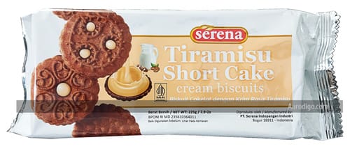 Serena Tiramisu Short Cake Cream Biscuits 225 Gram